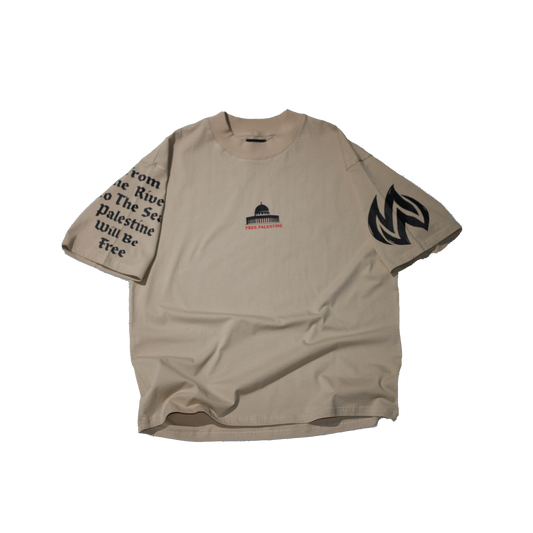Free Palestine T-shirt Cream